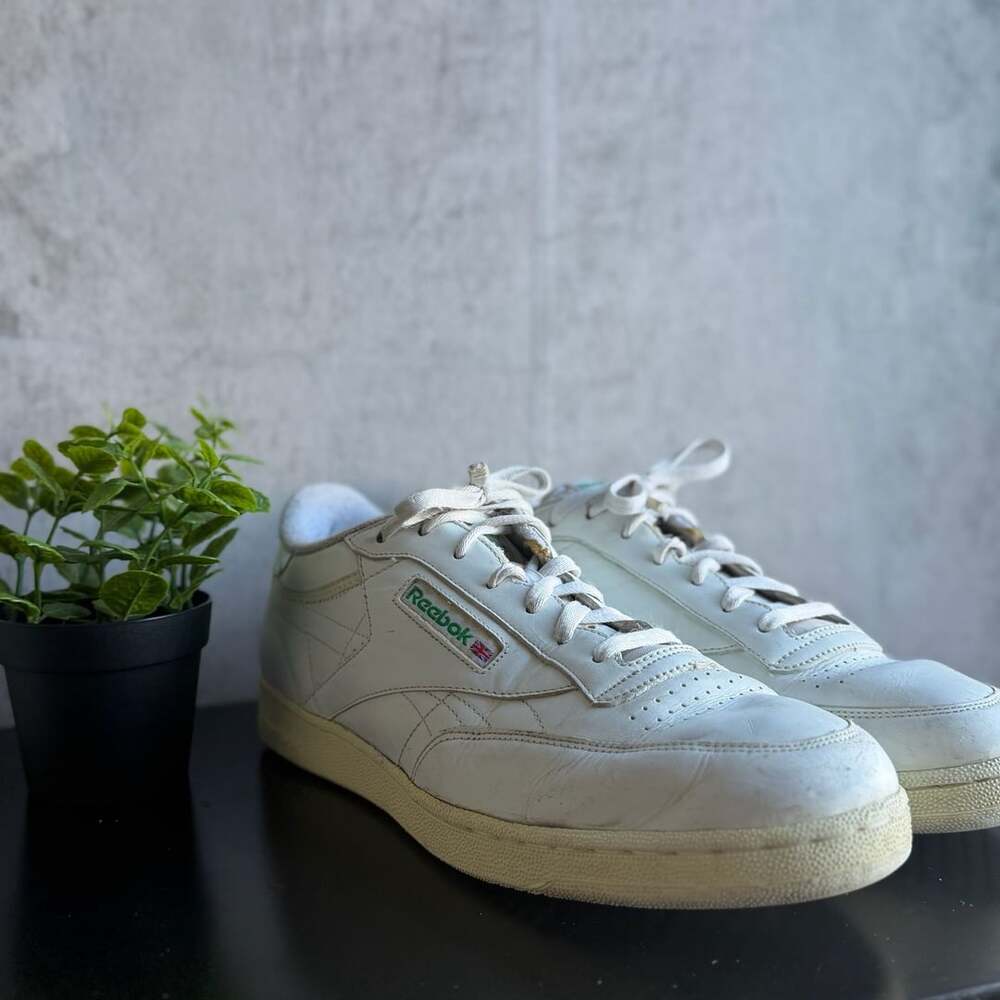 Reebok Club C 85 Vintage White Green Leather Sneakers